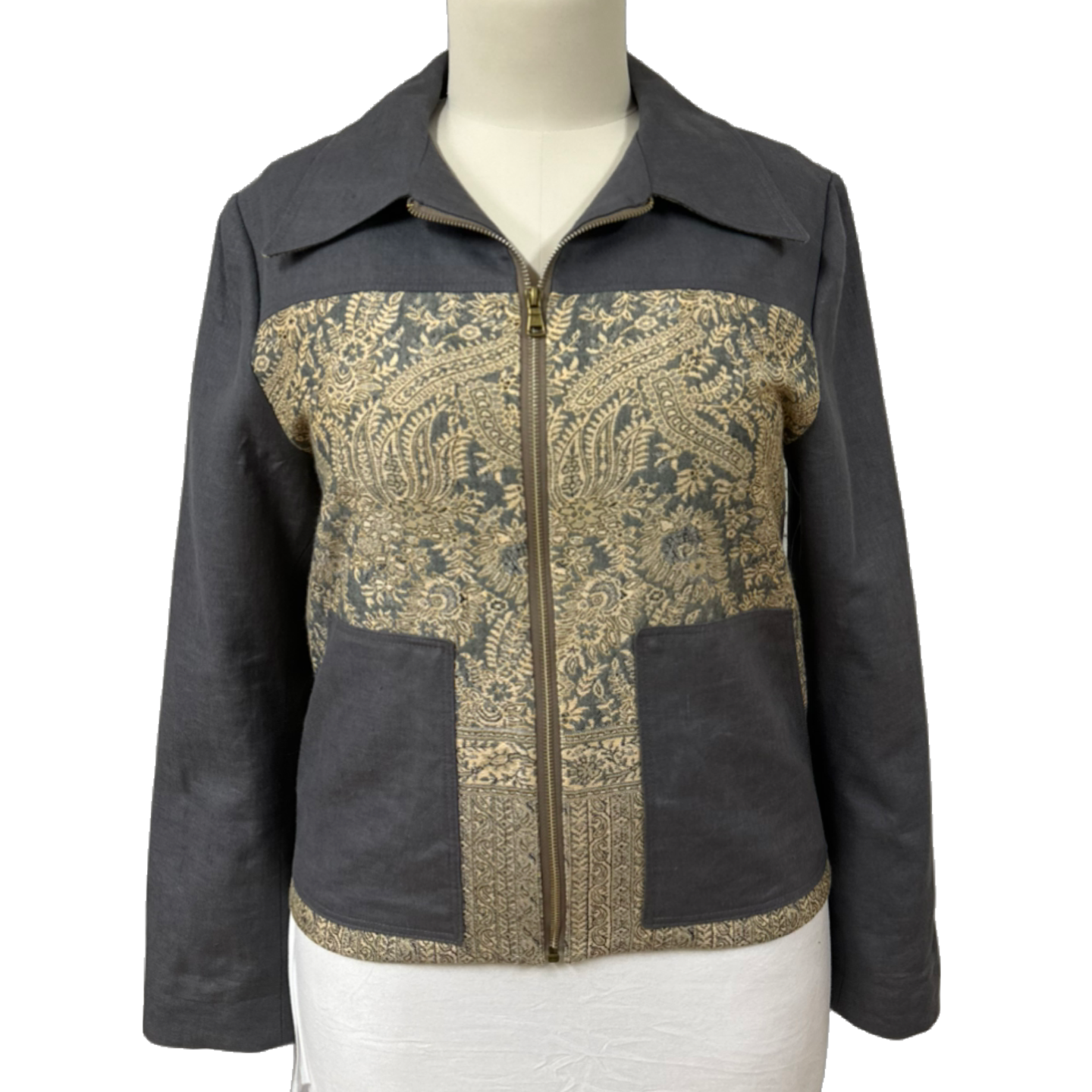 Steel Gray Pashmina Jacket