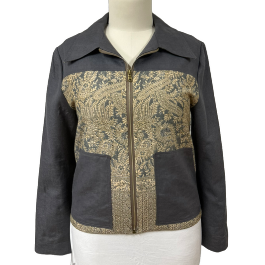 Steel Gray Pashmina Jacket