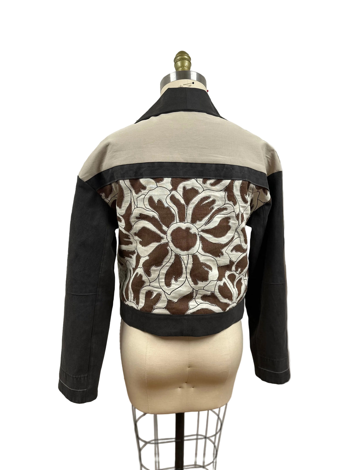 Burlap Floral Jacket