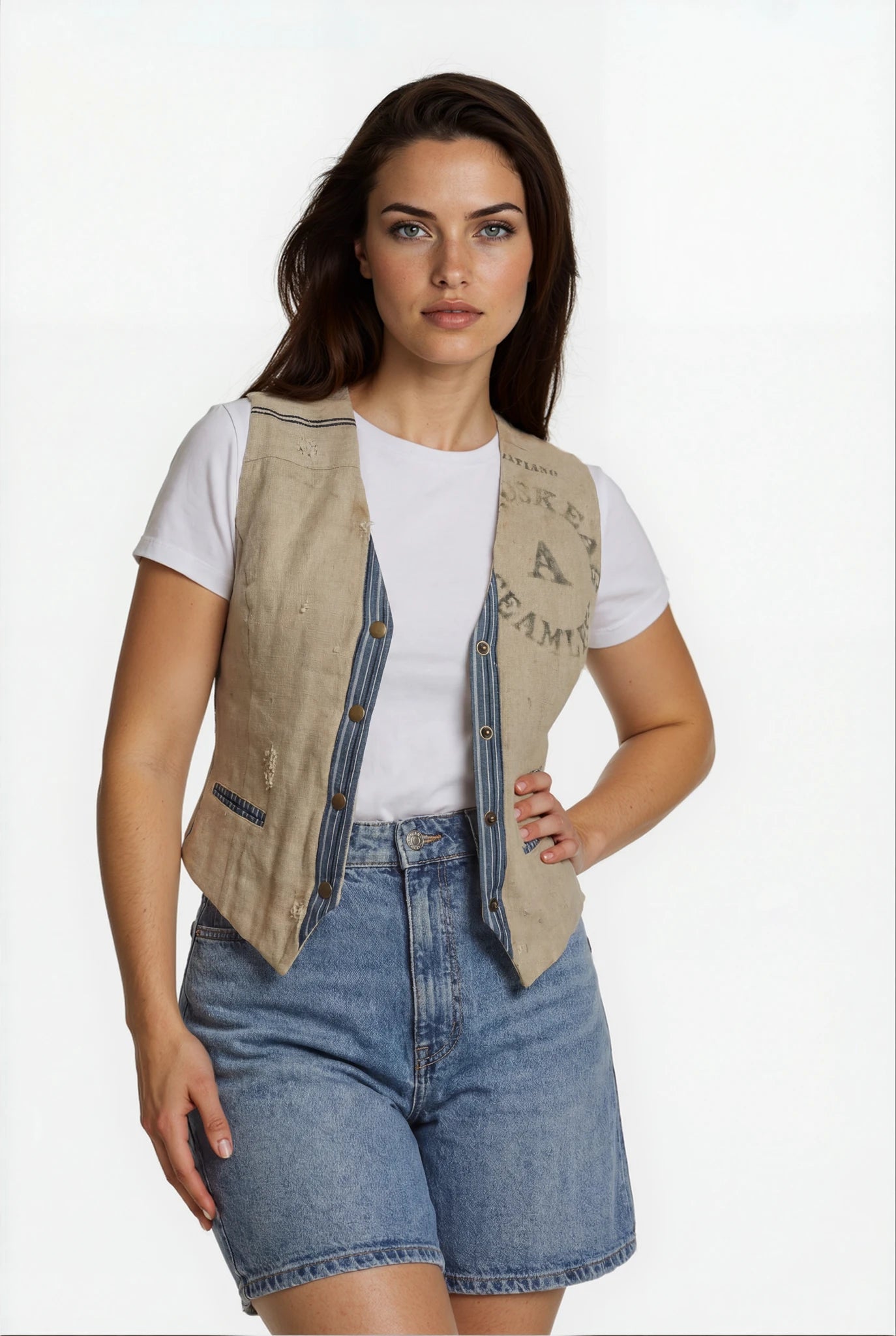 Amoskeag Grain Sack Vest