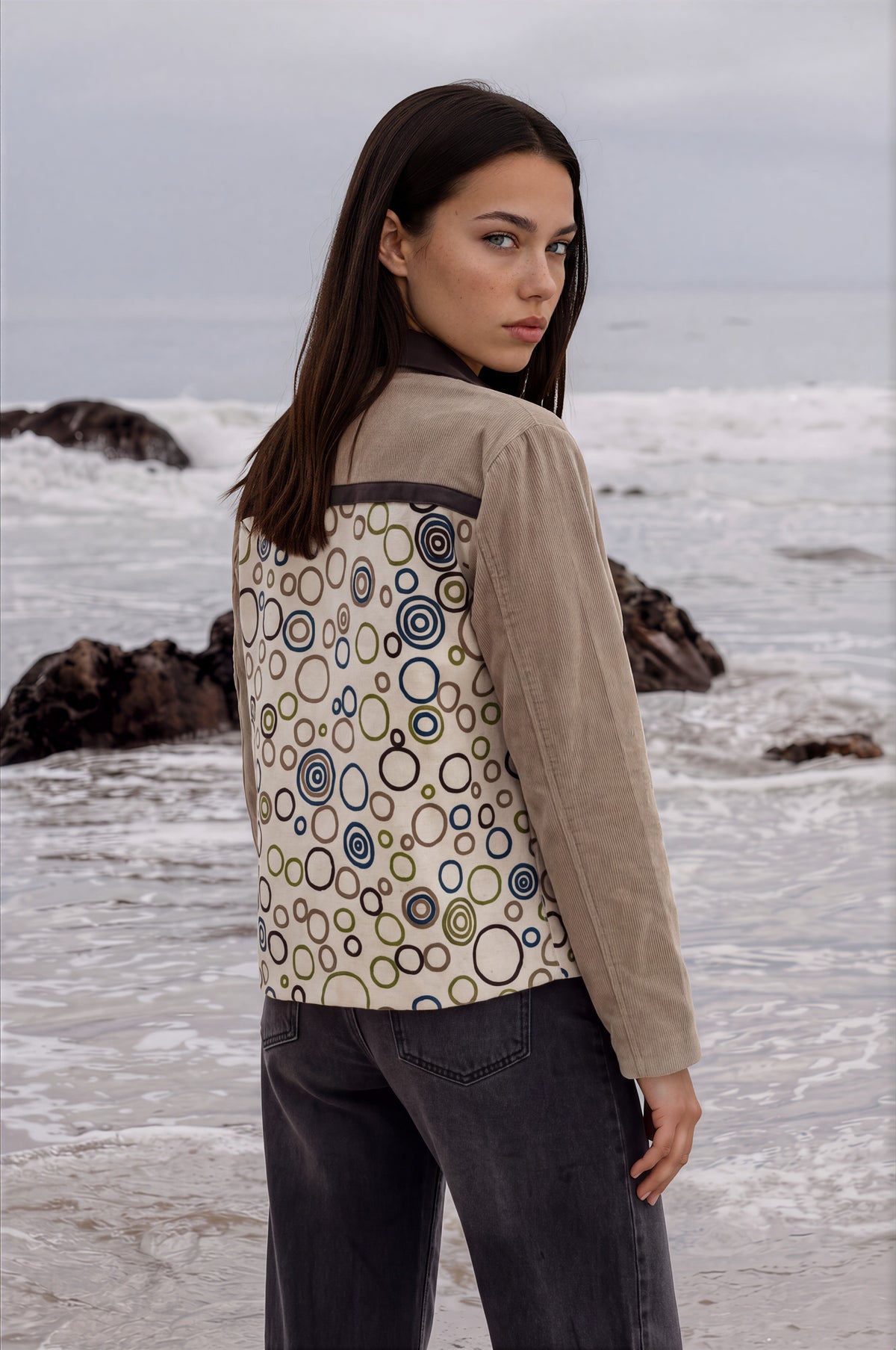 Circle Print Chore Coat