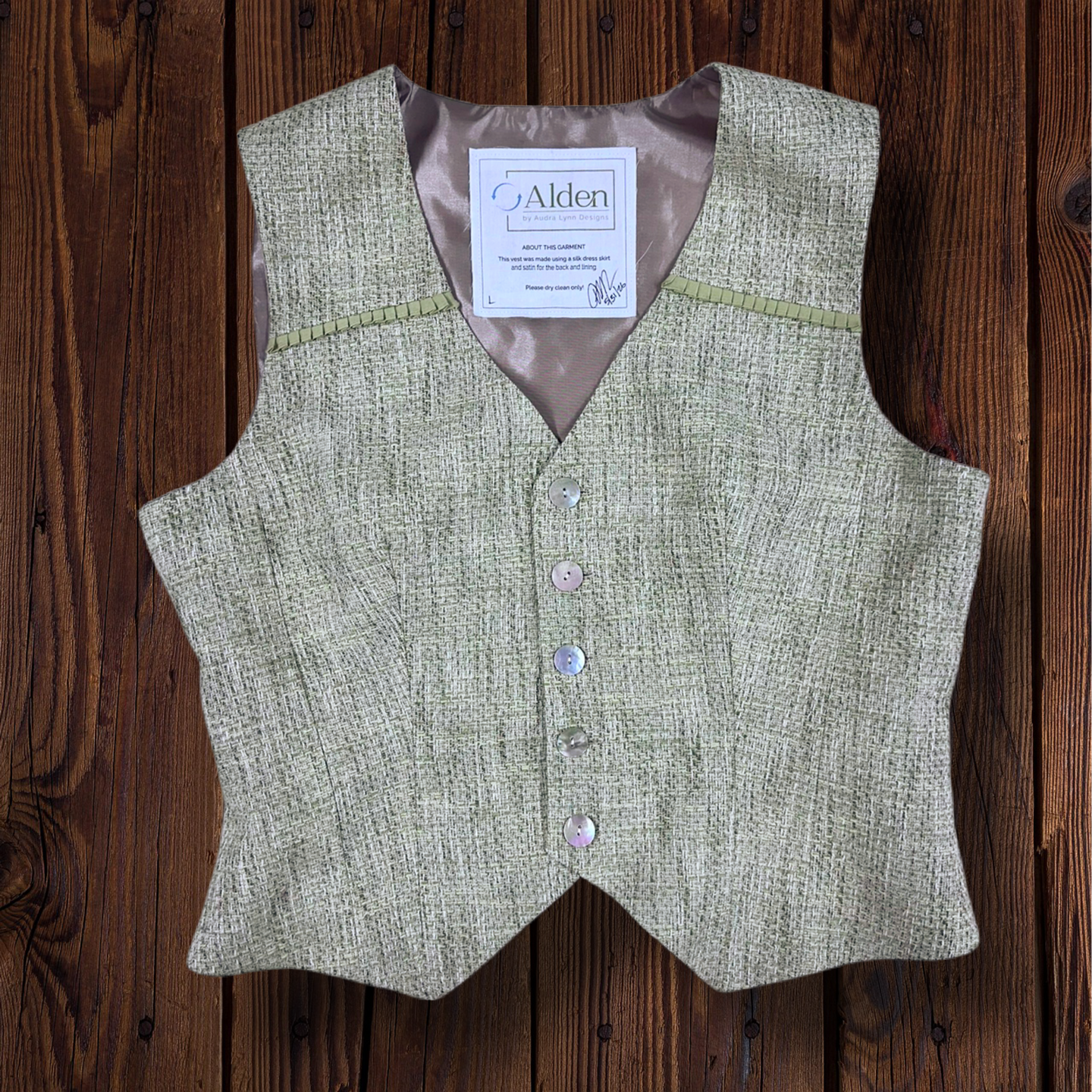 Juliette Fitted Vest - Celery Stick