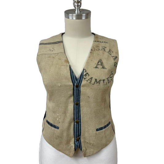 Amoskeag Grain Sack Vest
