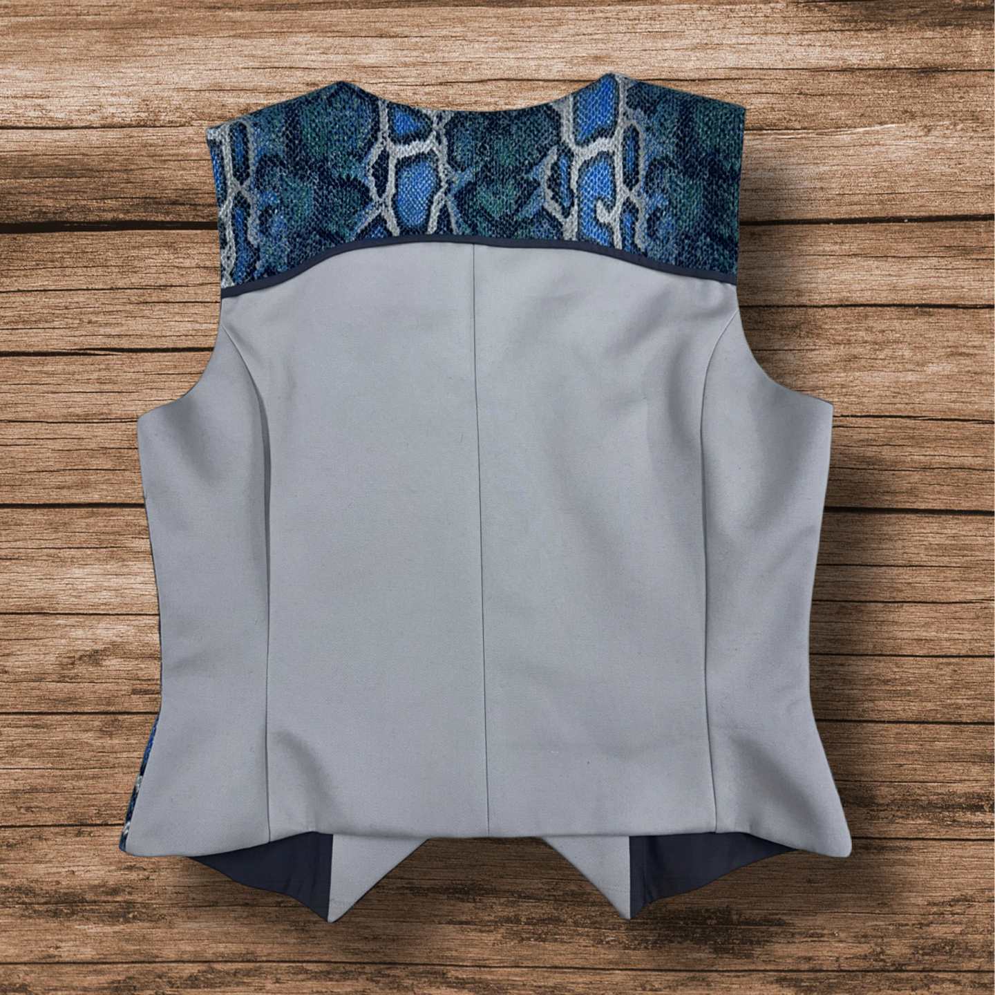 Juliette Fitted Vest - Pin Stripe & Snake Skin