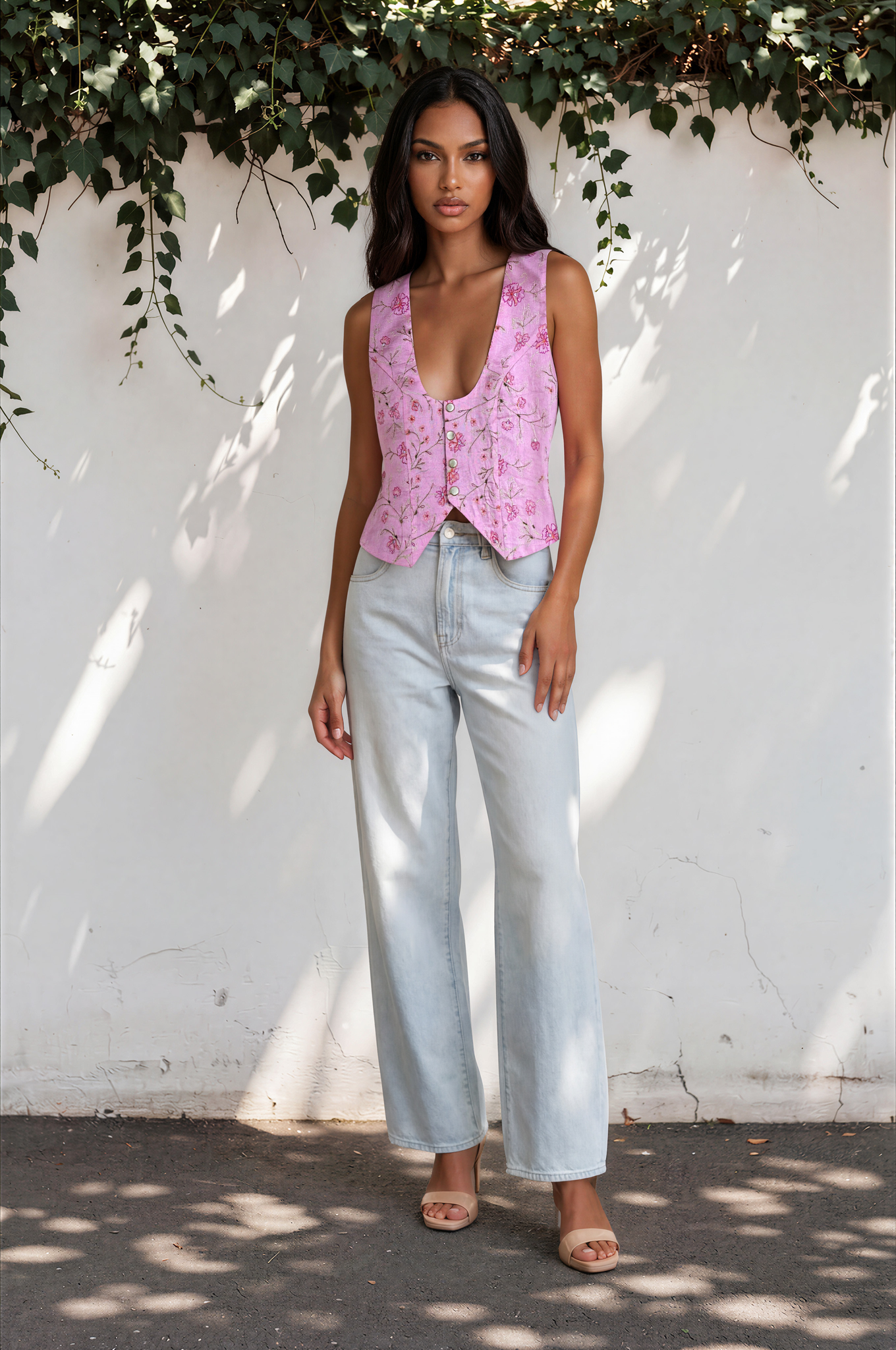 Emma Waistcoat - Beaded Vines