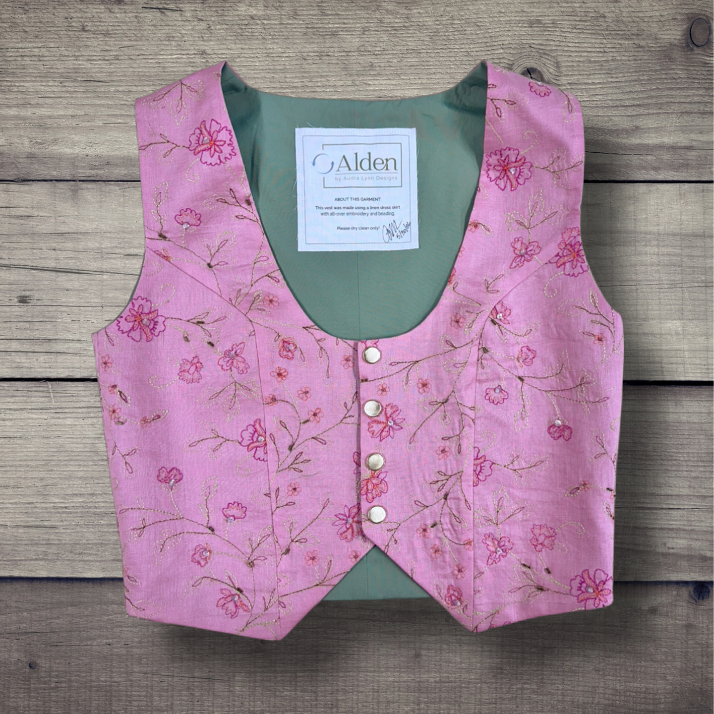 Emma Waistcoat - Beaded Vines