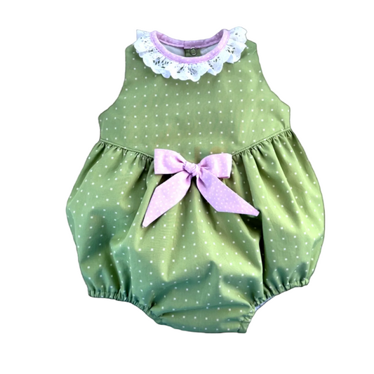 Brandy Bubble Romper Champ de Vert