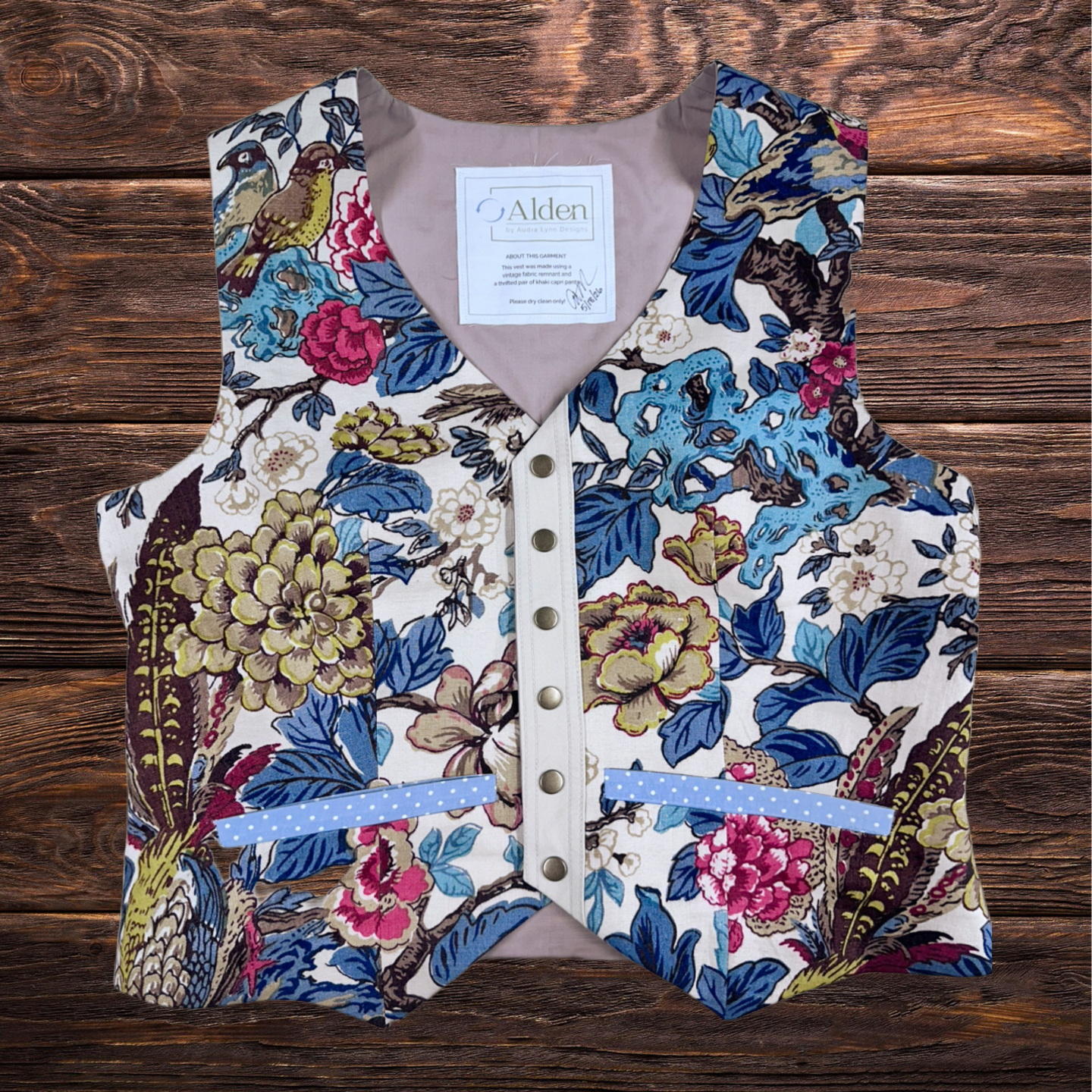 Juliette Fitted Vest - Vintage Floral